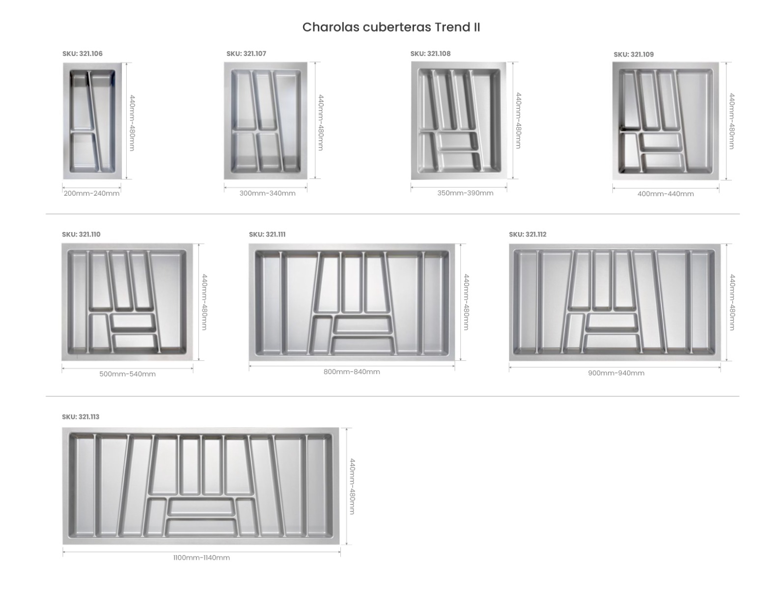 Charola cubertera TREND II