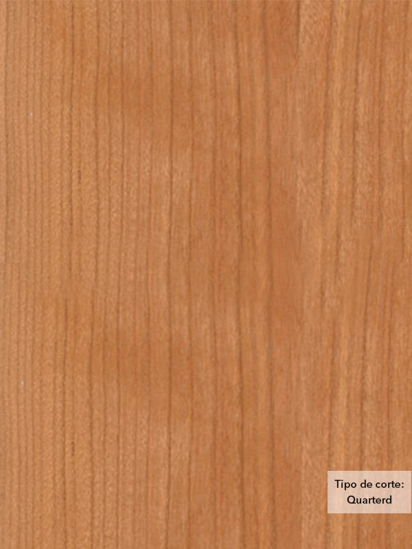 Chapa de madera natural de Cerezo con respaldo de papel