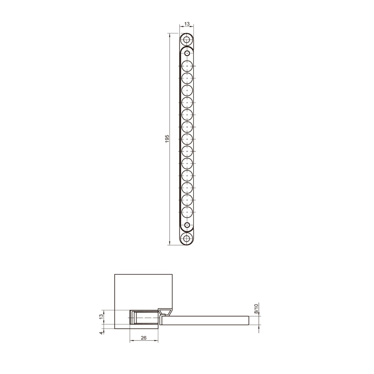 KIT TECTUS Glass: Bisagra para puerta de cristal, capacidad de carga 80 kg por par