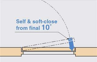 Cierre suave para puerta de comunicación LDD-V (Lado derecho)