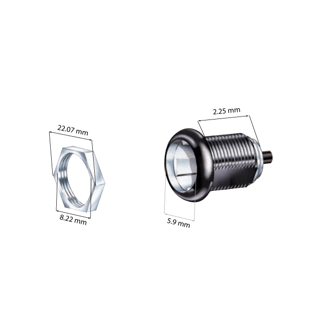 Cerradura BK-0104, para sistema de cajones para mueble metálico, color negro