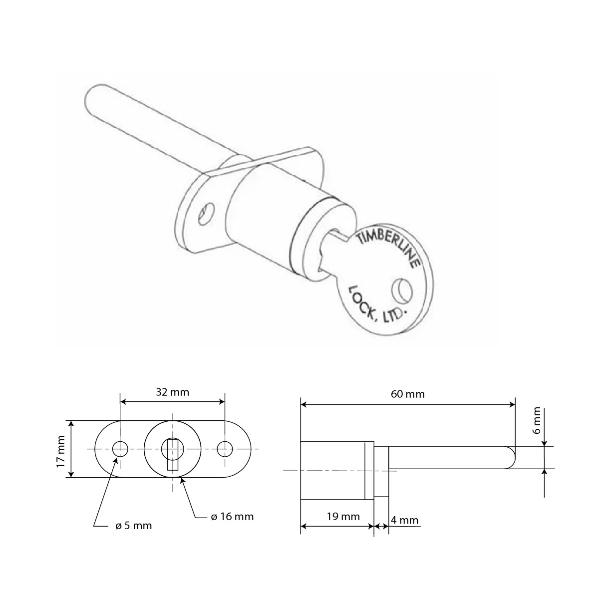 Cilindro CB-100 montaje frontal para sistema 100.