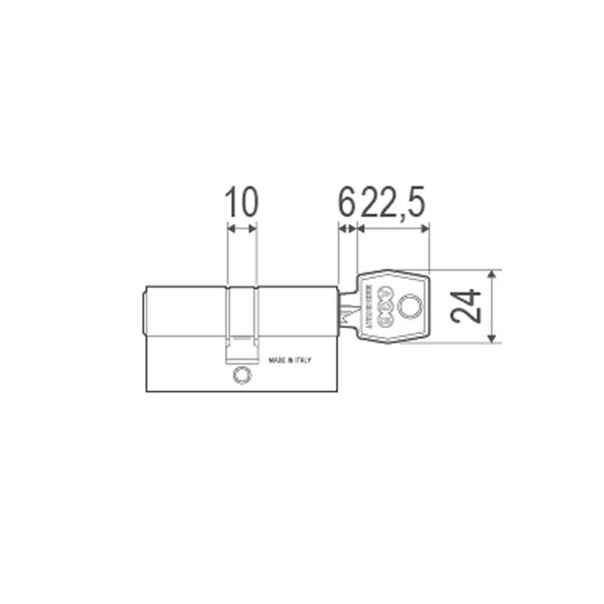 Cilindro AGB llave-llave / llave-mariposa