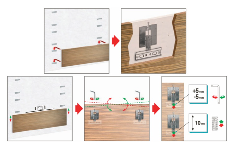 Colgadores ocultos 814 64 para paneles