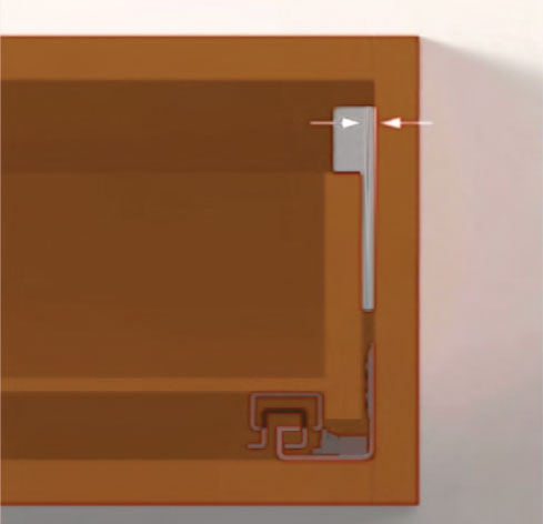 Colgador oculto BATHER 807 para gabinetes bajos