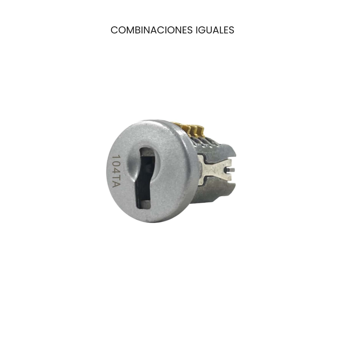 Cerradura LP-725, combinaciones iguales, acabado gris aluminio