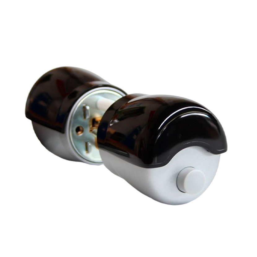 Cerradura Meroni para puerta de baño, modelo COMBINA, cuerpo gris / tapa negra