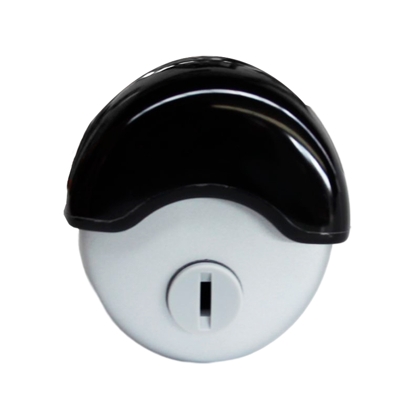 Cerradura Meroni para puerta de baño, modelo COMBINA, cuerpo gris / tapa negra