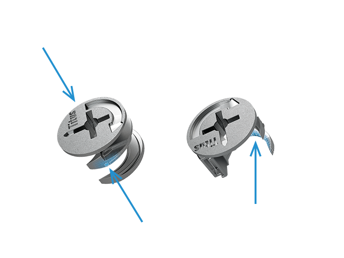 Herraje de unión CAMKLIX 5000 de caja excéntrica para muebles