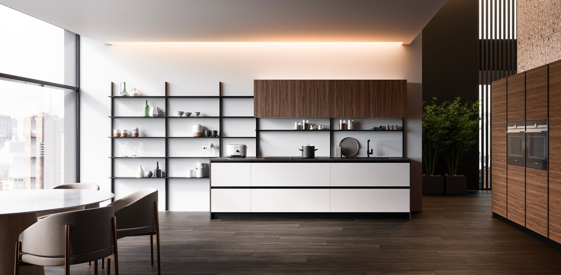 Zoclo KELLY para gabinetes de cocina, acabado negro mate