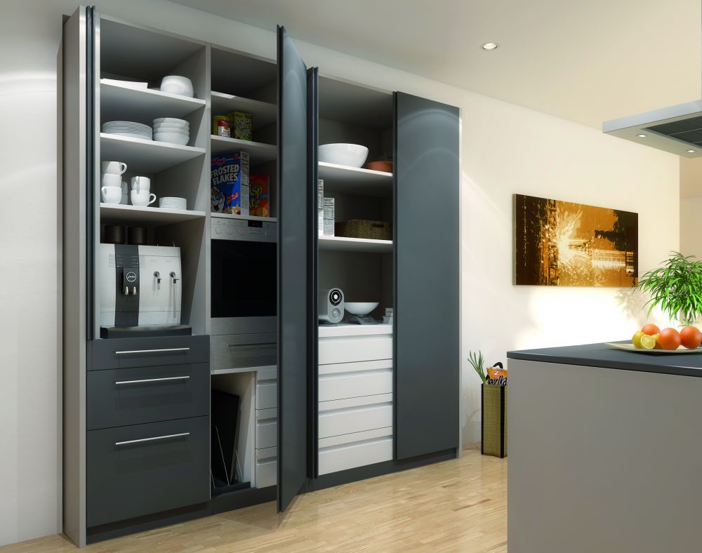 Sistema corredizo CONCEPTA para puertas de madera abatibles e insertables