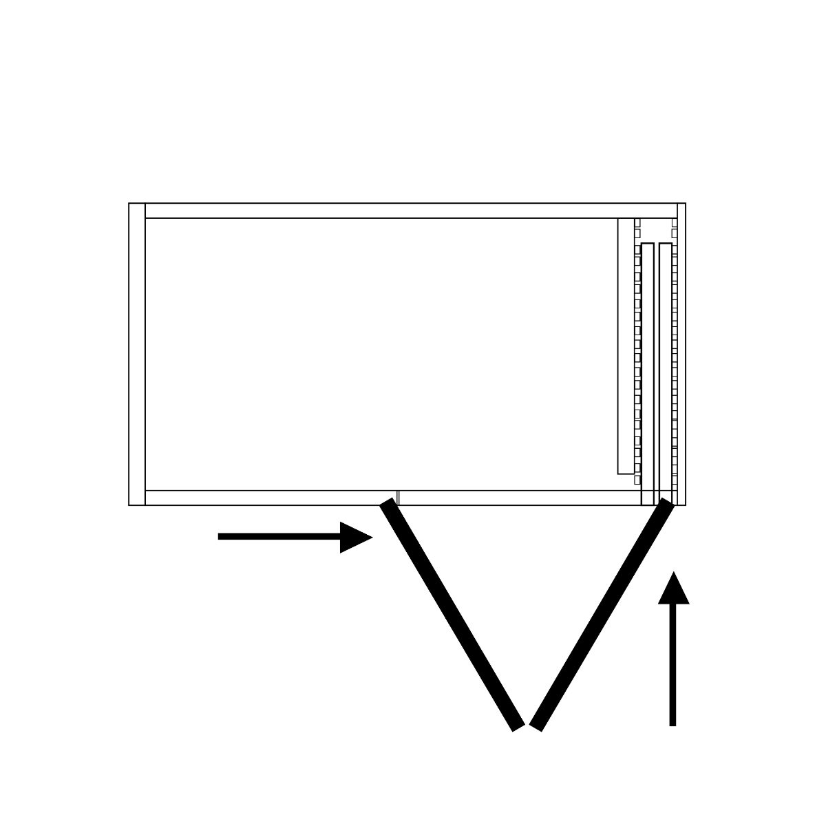Sistema corredizo plegable FOLDING CONCEPTA 25 para 2 puertas de madera 