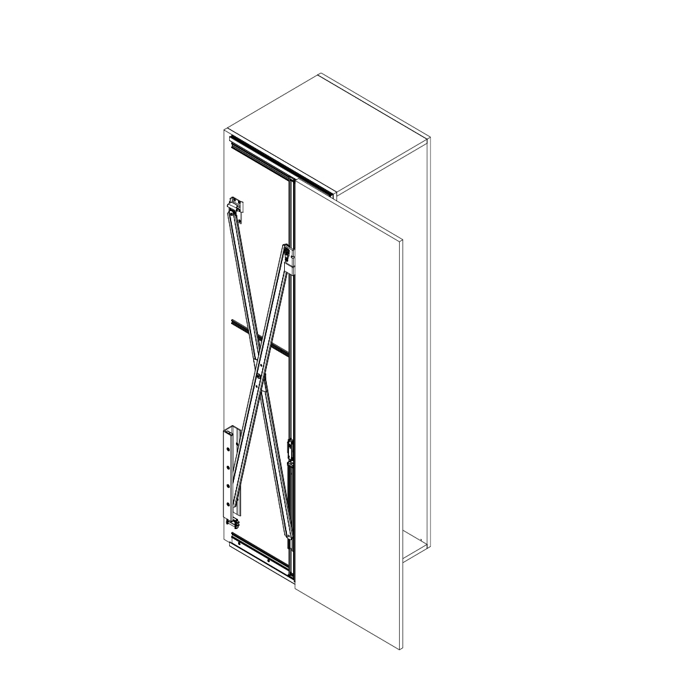 Sistema corredizo CONCEPTA para puertas de madera abatibles e insertables