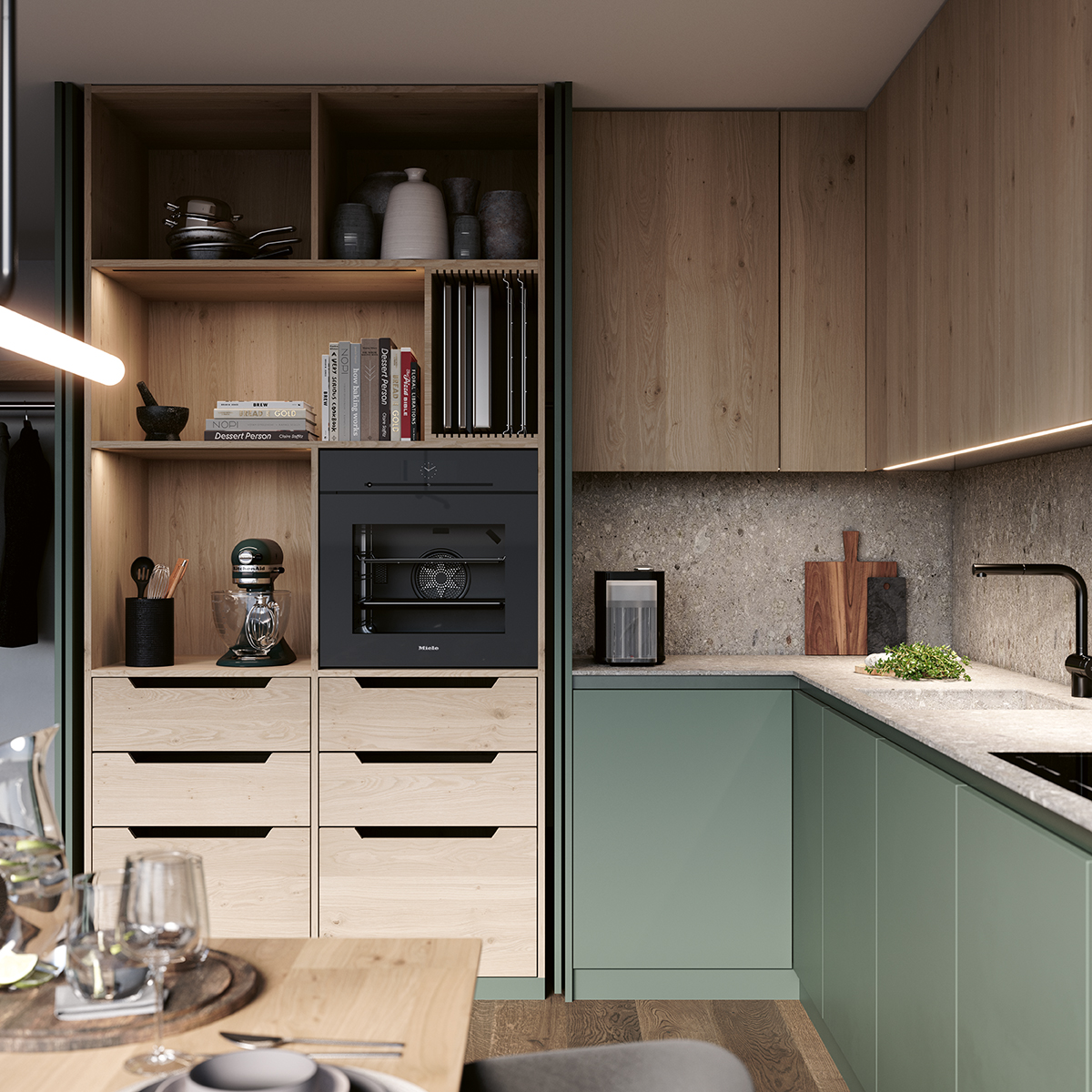 Sistema corredizo CONCEPTA 3 PULL capacidad de carga 35 kg para puertas de madera abatibles e insertables con jaladera