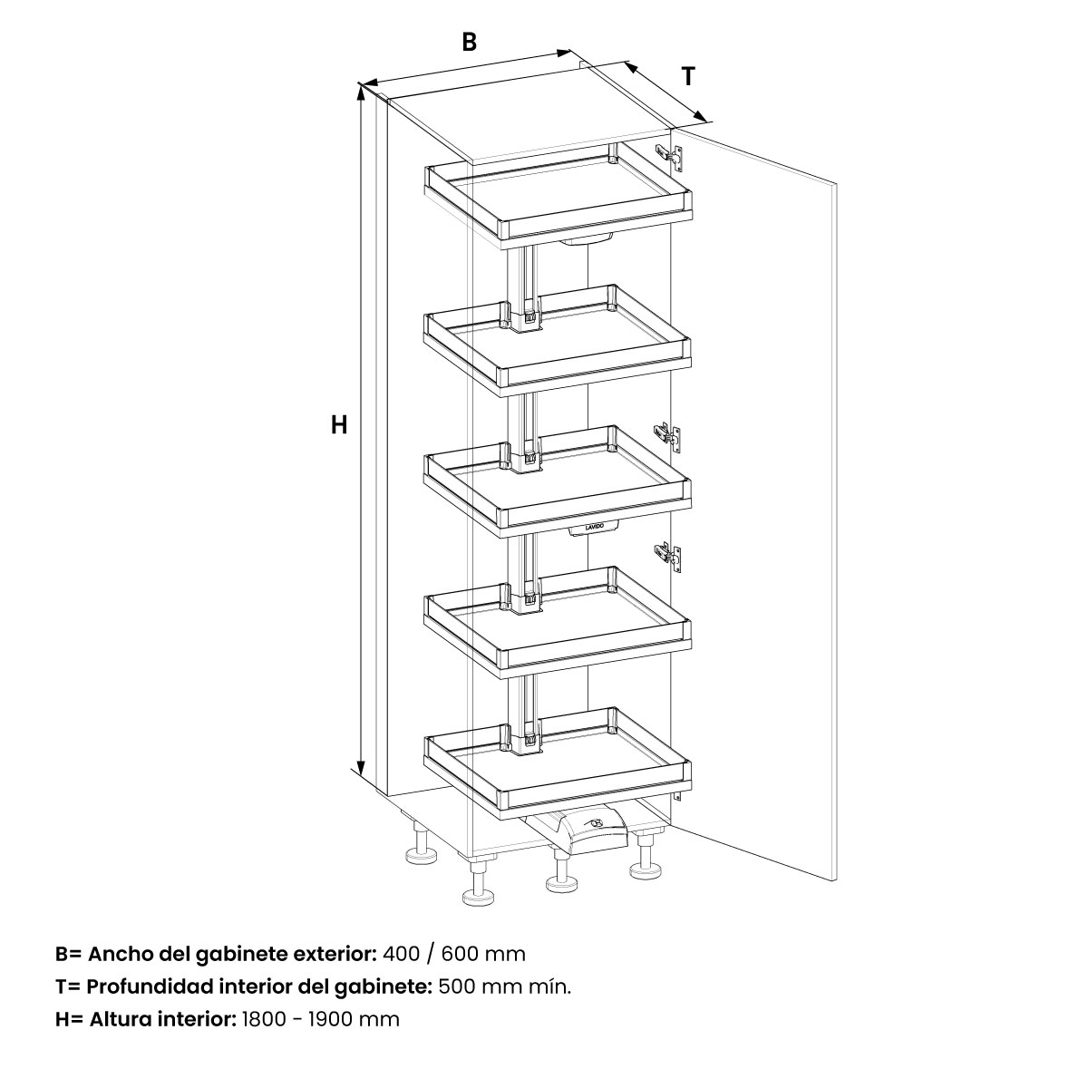Extraíble para cocina CONVOY LAVIDO