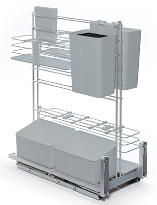 Extraíble COOKINGAGENT frente fijo, para gabinete inferior, acabado gris