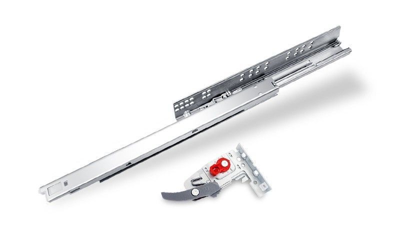 Correderas ocultas PARTNER de extensión total, capacidad de carga de 40 kg, con cierre suave