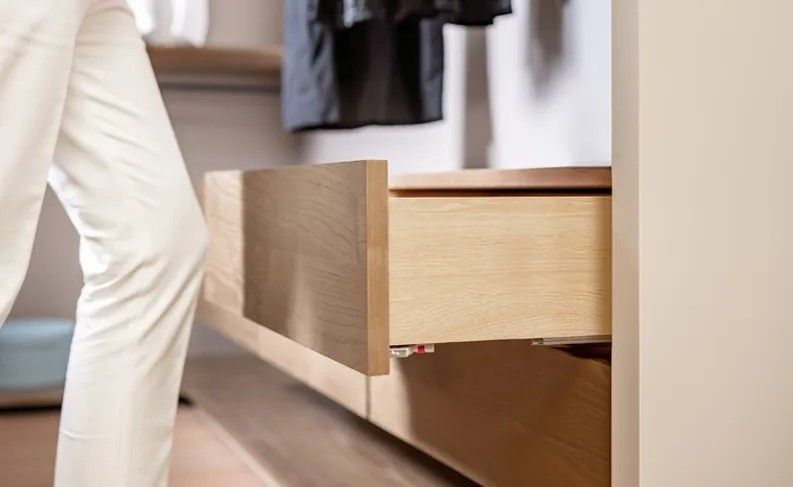 Correderas ocultas PARTNER de extensión total, capacidad de carga de 40 kg, con cierre suave