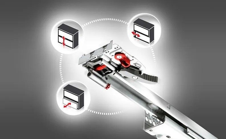 Correderas ocultas PARTNER de extensión total, capacidad de carga de 40 kg, con cierre suave