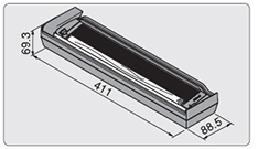 Cortador de plástico Blum ORGA-LINE para organización de cajones de cocina