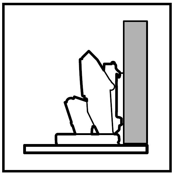 Bisagra CLIP top / TIP-ON CRISTALLO sin muelle