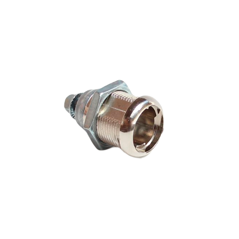 Cilindro CS0631, 2 detentes, para mueble metálico, acabado níquel.