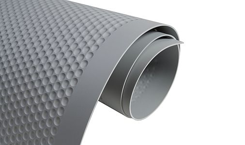 Tapete flexible para bajo fregadero AQUA-NON, 1 rollo de medida 1200 mm X 580 mm, color Silvergrey
