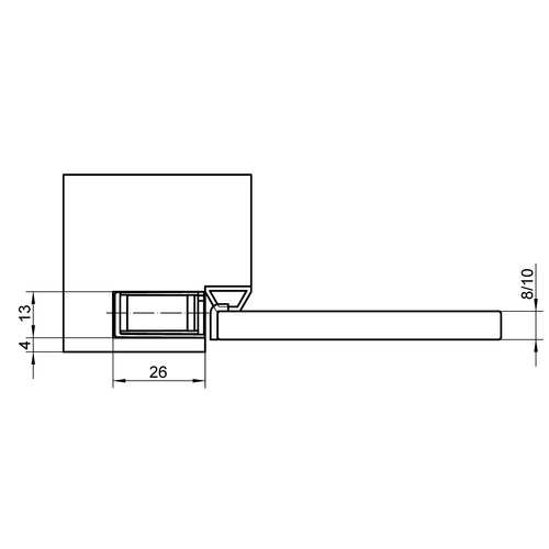 Cierre magnético KC 50 para sistema TECTUS Glass para puertas