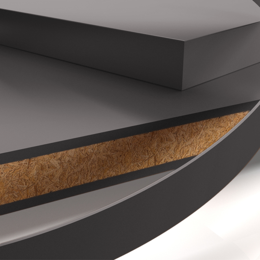 Cubre canto para RAUVISIO FINO mate color NEGRO 154330, ancho 23 mm, espesor 1 mm, longitud 50 m