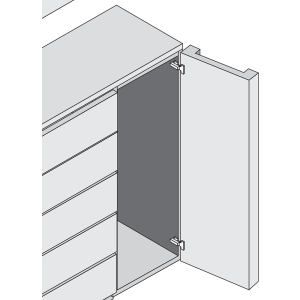Bisagra CLIP top 95° para puerta gruesa o de perfil, cubrimiento total, con muelle, para atornillar