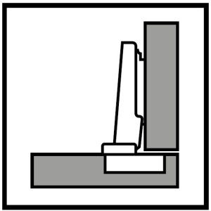 Bisagra CLIP top 110° cazoleta con muelle (cubrimiento total)