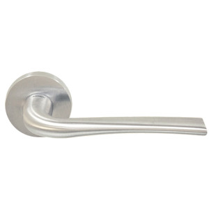 Set de manijas Mandelli, modelo SAMI 1491 para recámara o set de baño, acabado cromo satinado