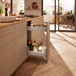 Botellero SPACE TWIN MERIVOBOX BOXCOVER, altura E (192 mm), color gris indium mate