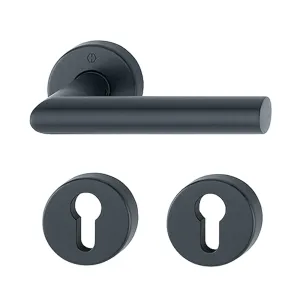 Set de manijas AMSTERDAM para recámara, acabado negro mate