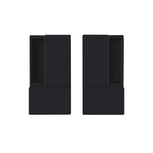 Jaladera WAVE para puerta corrediza de paso, color negro