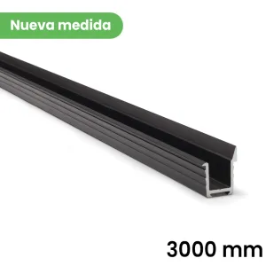 Perfil de aluminio para lámpara LAB, acabado negro | M24