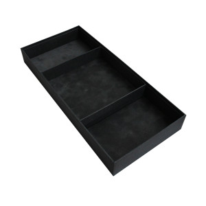 Caja universal para organizadores de clóset MILLENIAL, acabado interno terciopelo gris