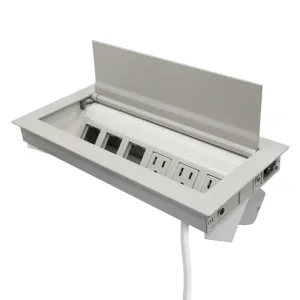 Multicontacto MAIN 2.0, 3 puertos eléctricos y 3 puertos opcionales, acabado gris mate. Hasta agotar existencias.