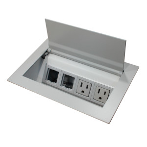 Multicontacto MINI MAIN 2.0, 2 puertos eléctricos y 2 puertos opcionales, acabado gris mate