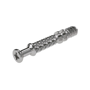 Perno rolado de 34 mm con grip con cuerda Euro, acabado zinc