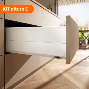 Kit MERIVOBOX BOXCAP cajón altura E blanco seda mate