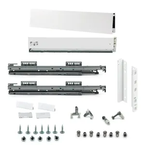 Kit MERIVBOX cajón altura E, color blanco seda mate