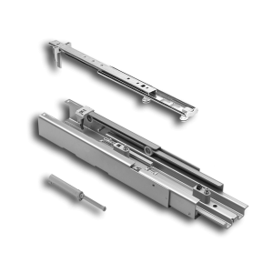 Corredera extensión total para DISPENSA, capacidad de carga 100 kg,  color plata