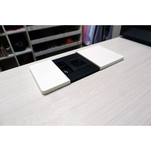 Multicontacto PAD, 1 socket, 1 RJ45 y 1 USB de Datos