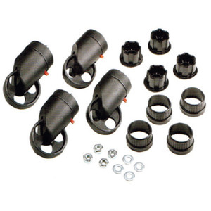 Juego de cuatro llantas LEM, color negro, con adaptador para pata Zoom