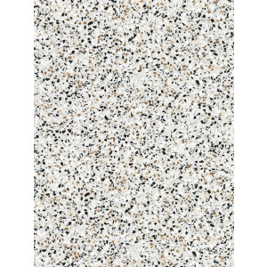Cubierta de Superficie Sólida Everform™, color 412 Dalmata Terrazo Matrix, 0.76 X 3.69 m