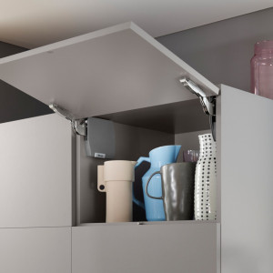 AVENTOS HK-S TIP-ON | Sistema abatible para apertura de puerta sin jaladera