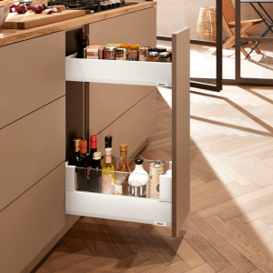 Botellero SPACE TWIN MERIVOBOX BOXCOVER, altura E (192 mm), color blanco seda mate