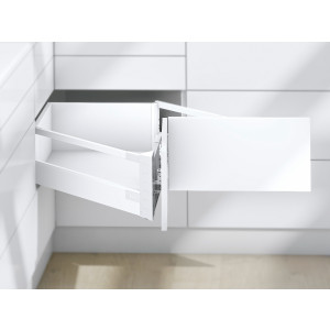 SPACE CORNER TANDEMBOX antaro con SYNCROMOTION, altura D, color blanco seda
