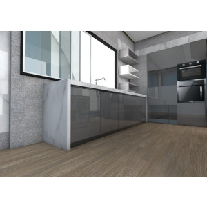 Panel RAUVISIO alto brillo, BIGIO, medida 1300 x 2800mm, espesor 20mm.